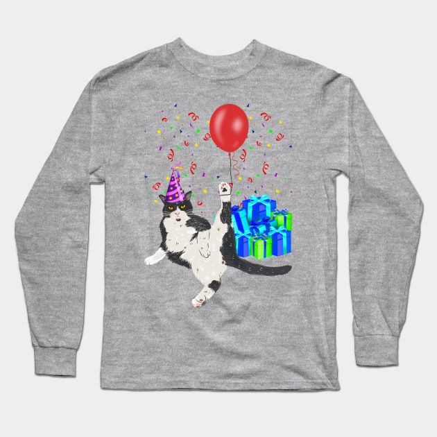 BIRTHDAY SEXY CAT Long Sleeve T-Shirt by GeekCastle